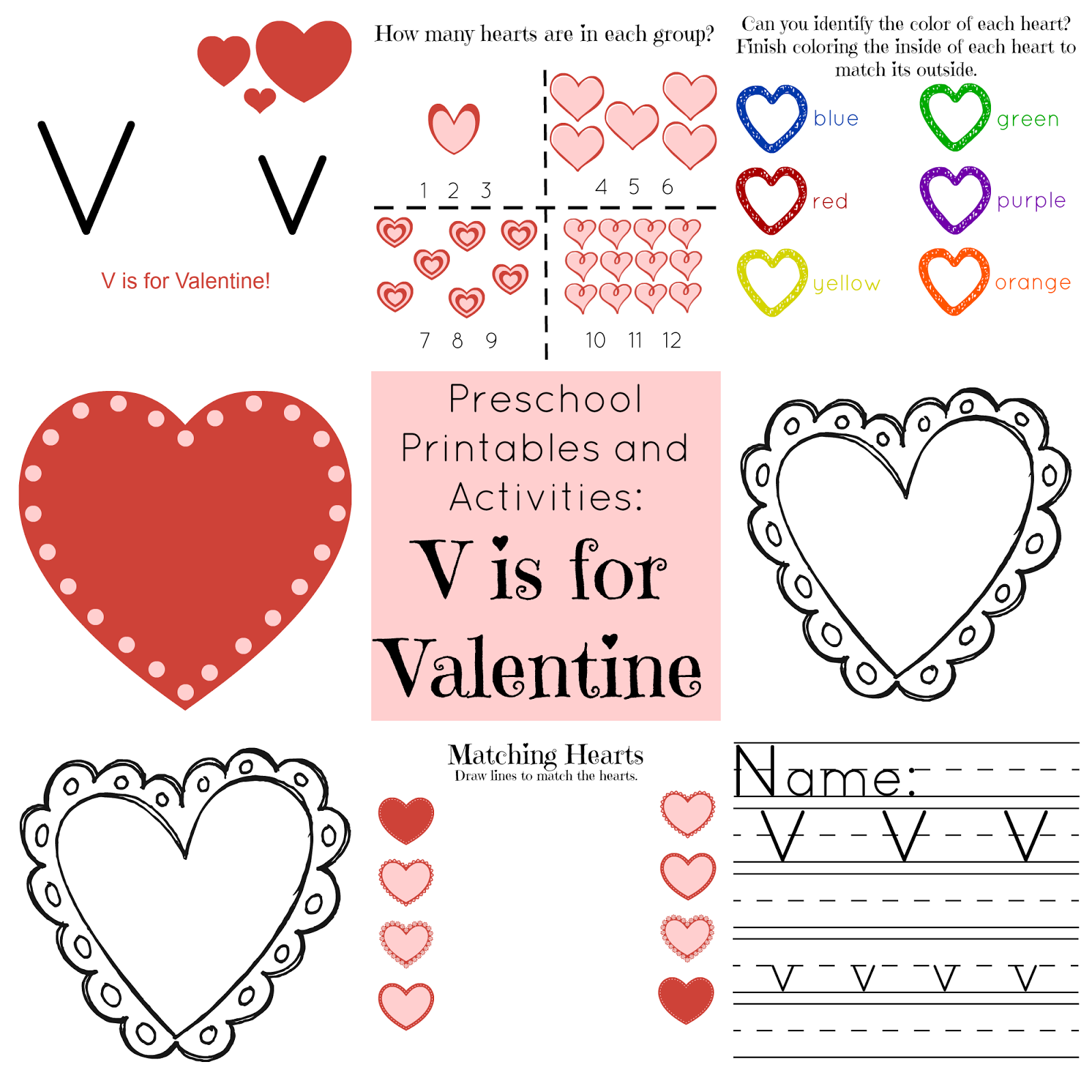 Valentines Printables For Preschool