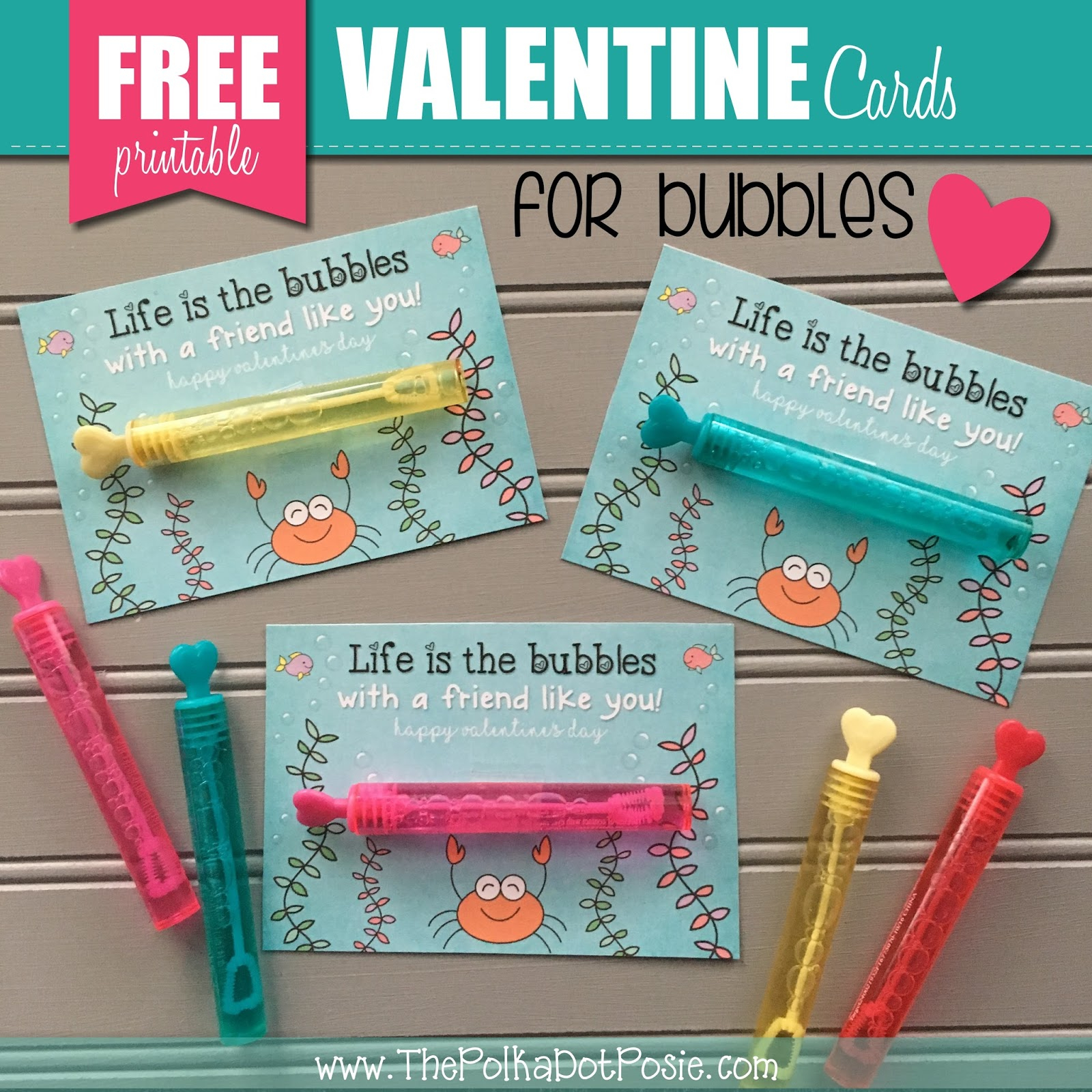 Bubble Valentine Free Printable