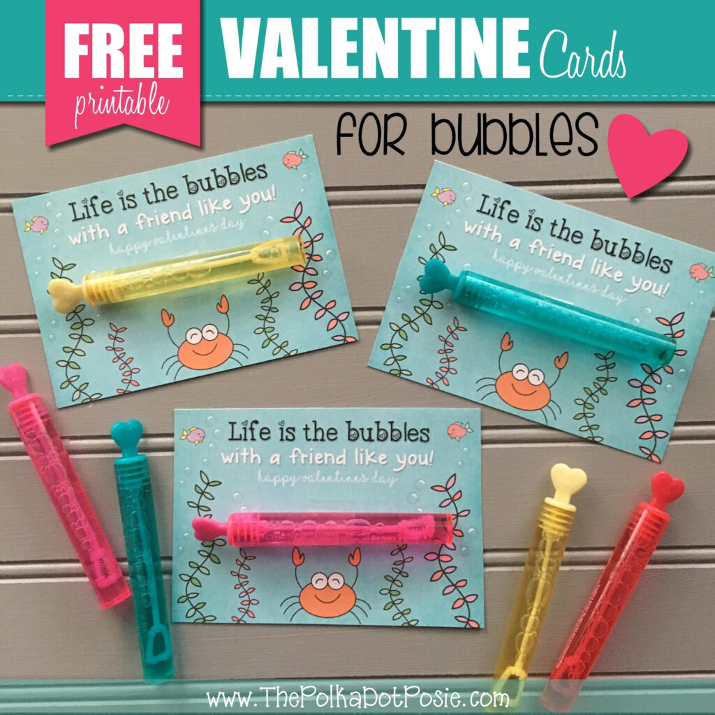 Free Printable Bubbles Valentine Printable