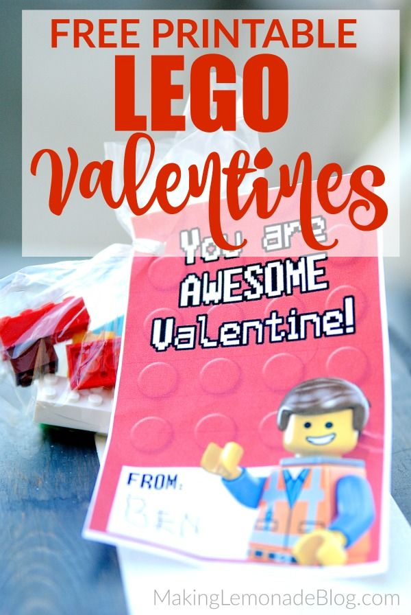Free Printable Lego Valentines Cards