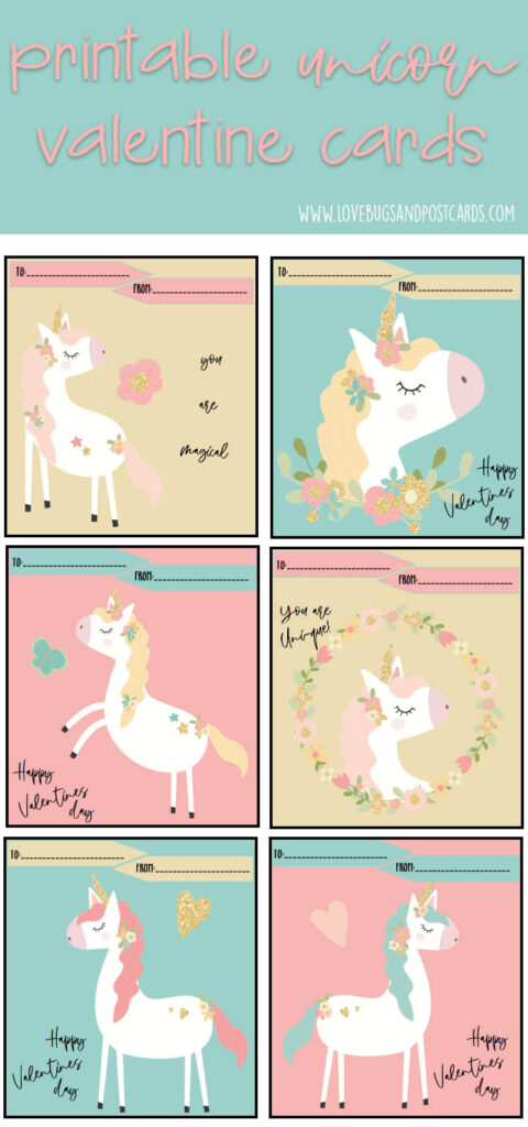 Free Unicorn Valentine Printables