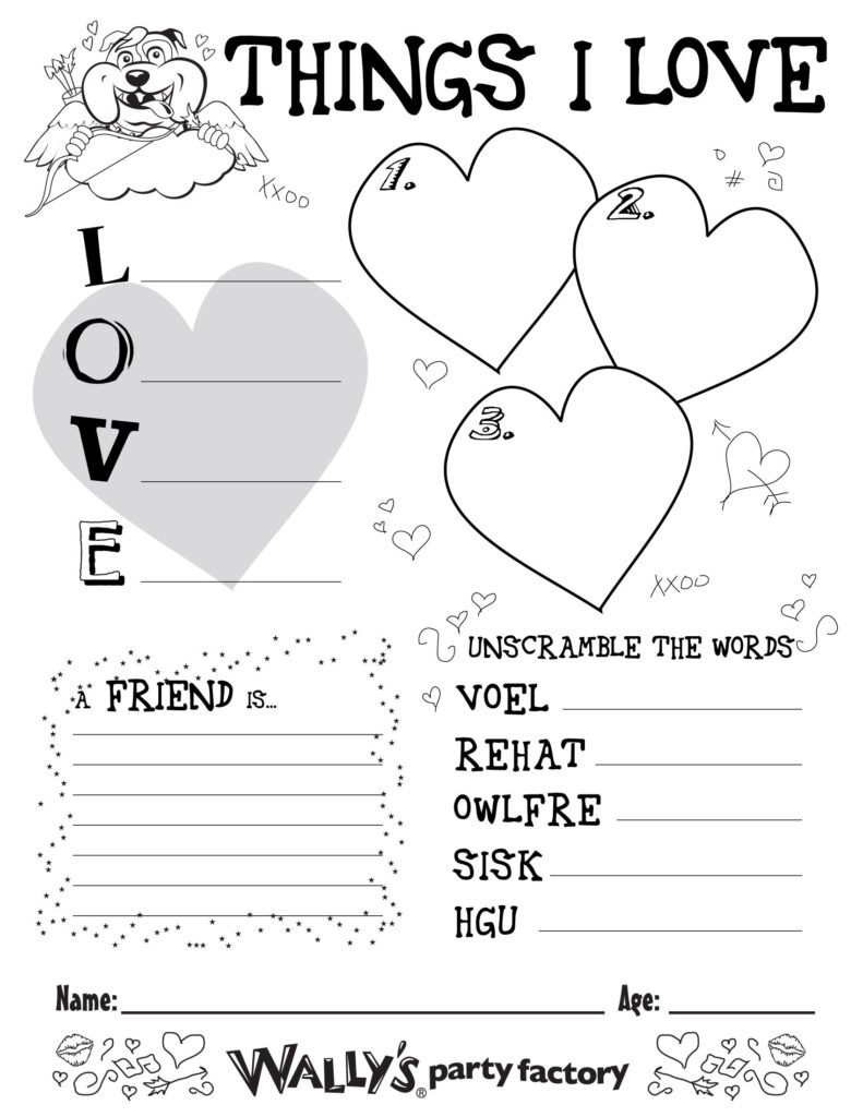 Free Printable Valentine's Day Activity Pages