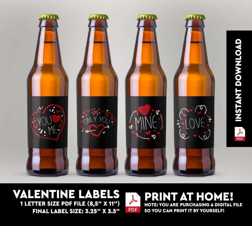 Beer Labels Printable Valentines
