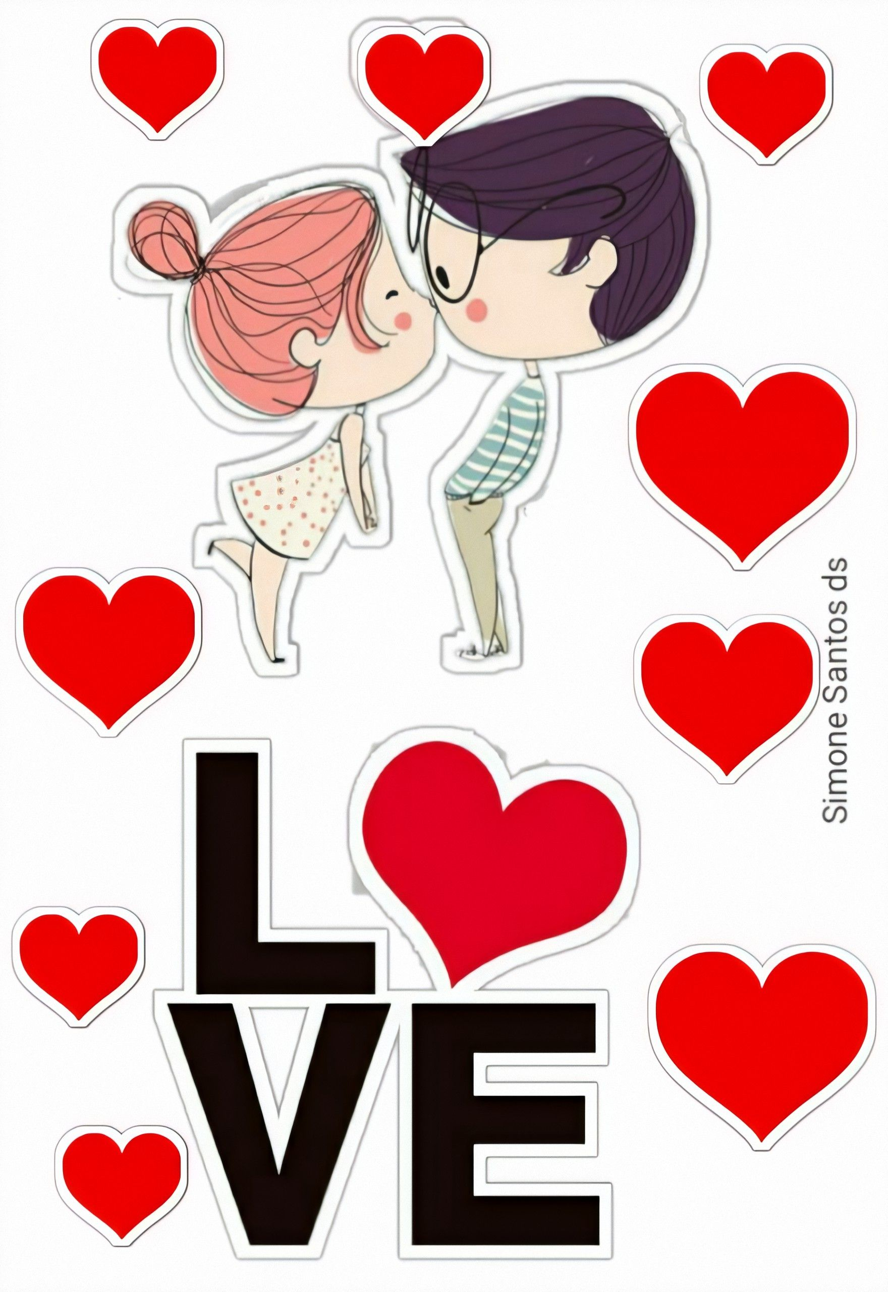 Valentines Cake Topper Printable
