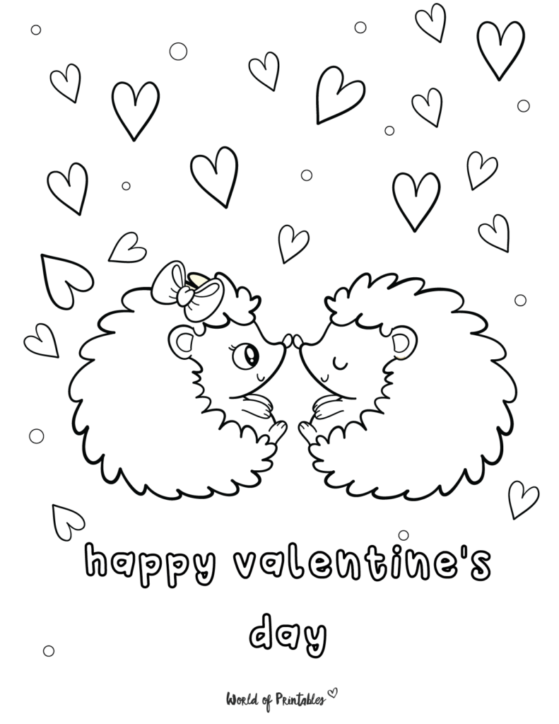 Printable Valentines Coloring Page