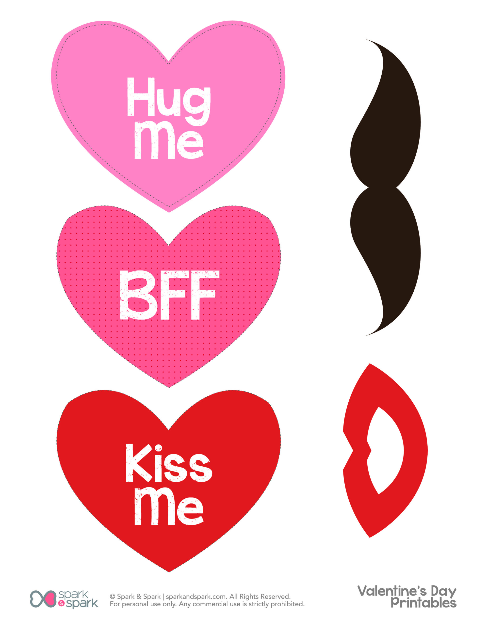 Printable Valentine Photo Booth Props
