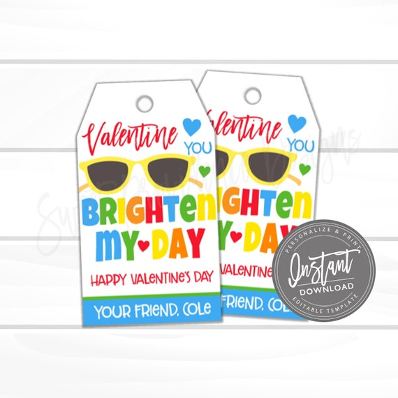 You Brighten My Day Valentine Printable