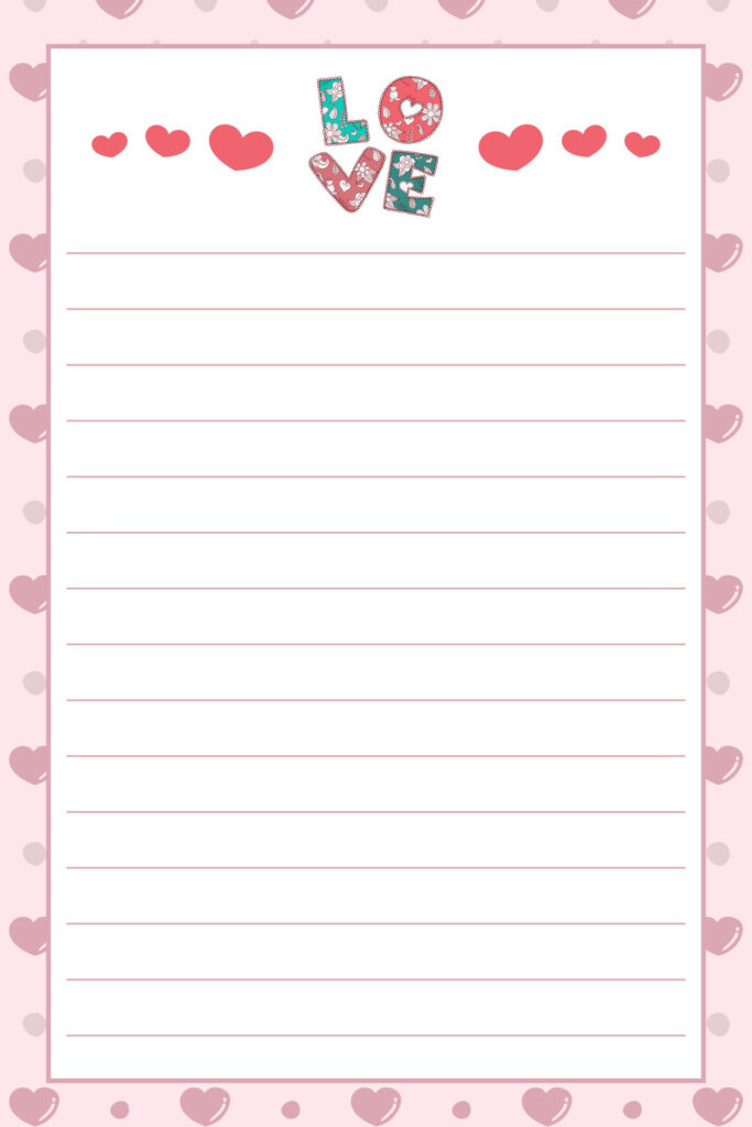 Printable Valentine Letter Template