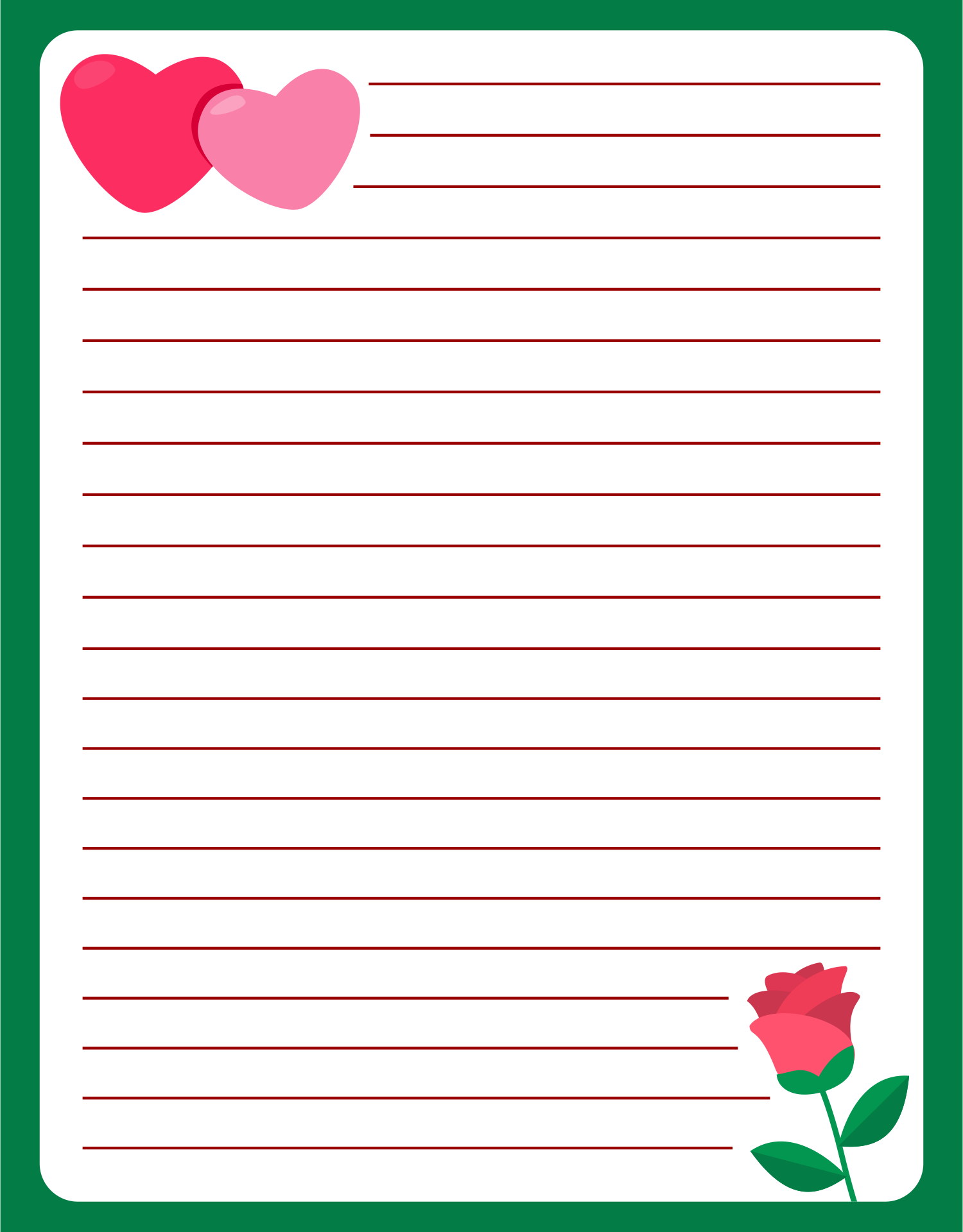 Printable Valentine Letter Template