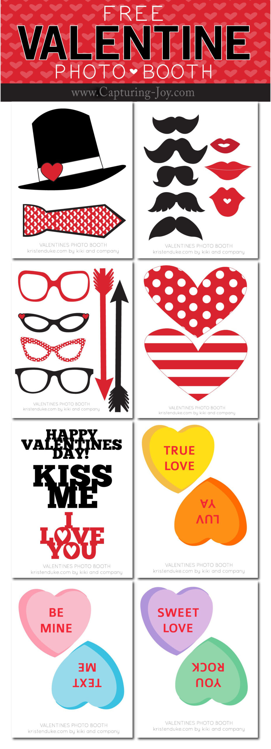 Valentine's Day Photo Props Printable