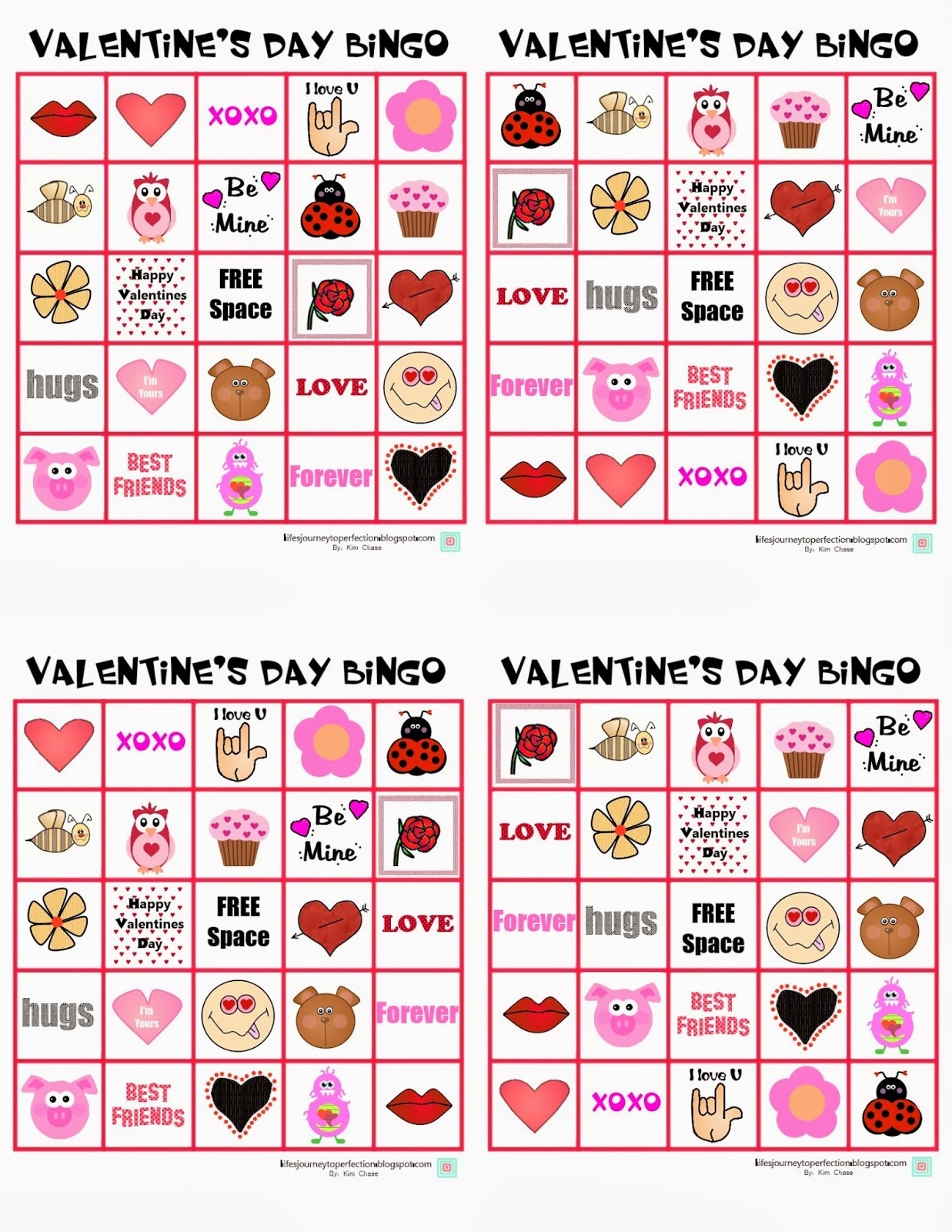 Valentines Day Bingo Printable