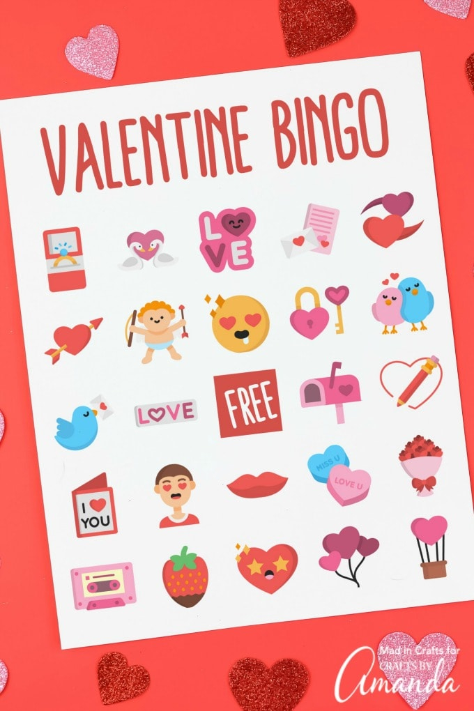 Bingo Dia Valentine Printables