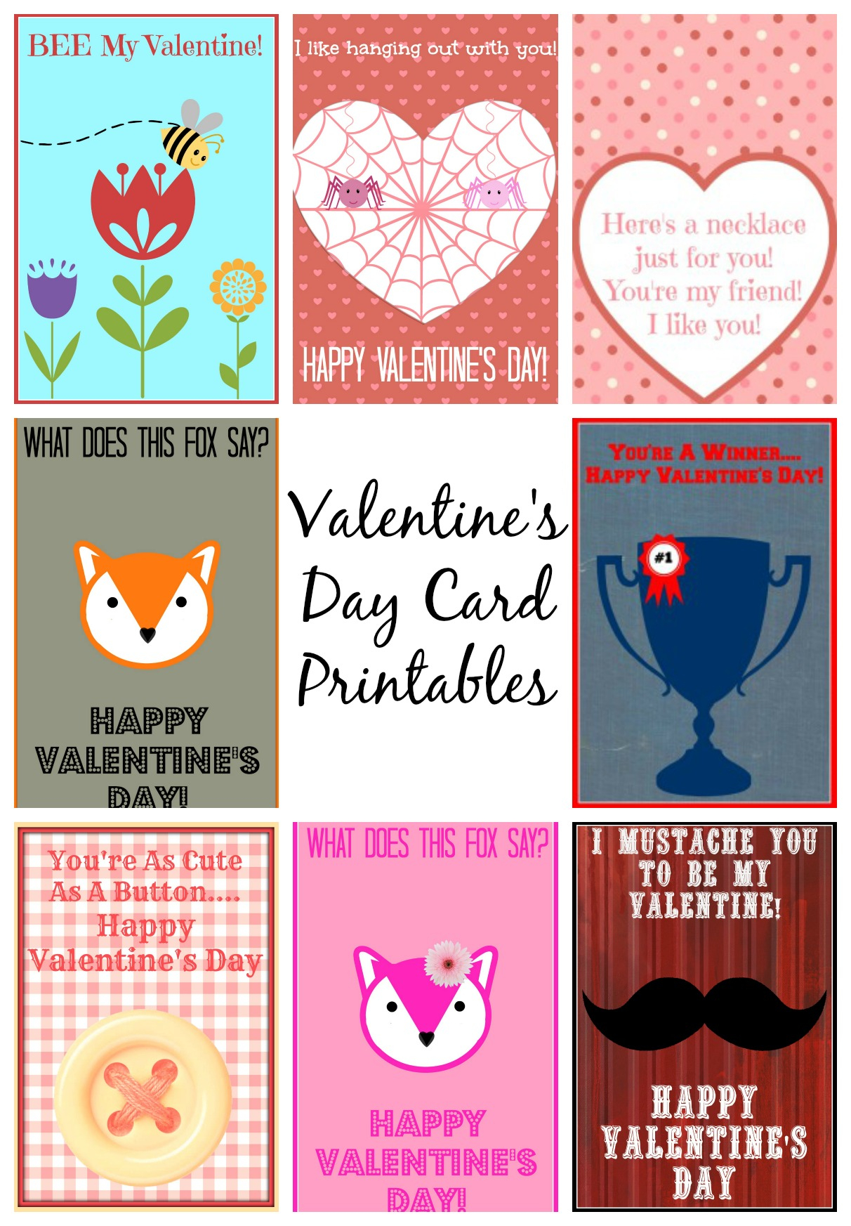 Printable Cards For Valentine Day