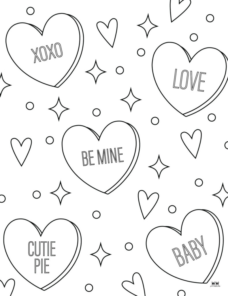 Printable Valentine Color Pages
