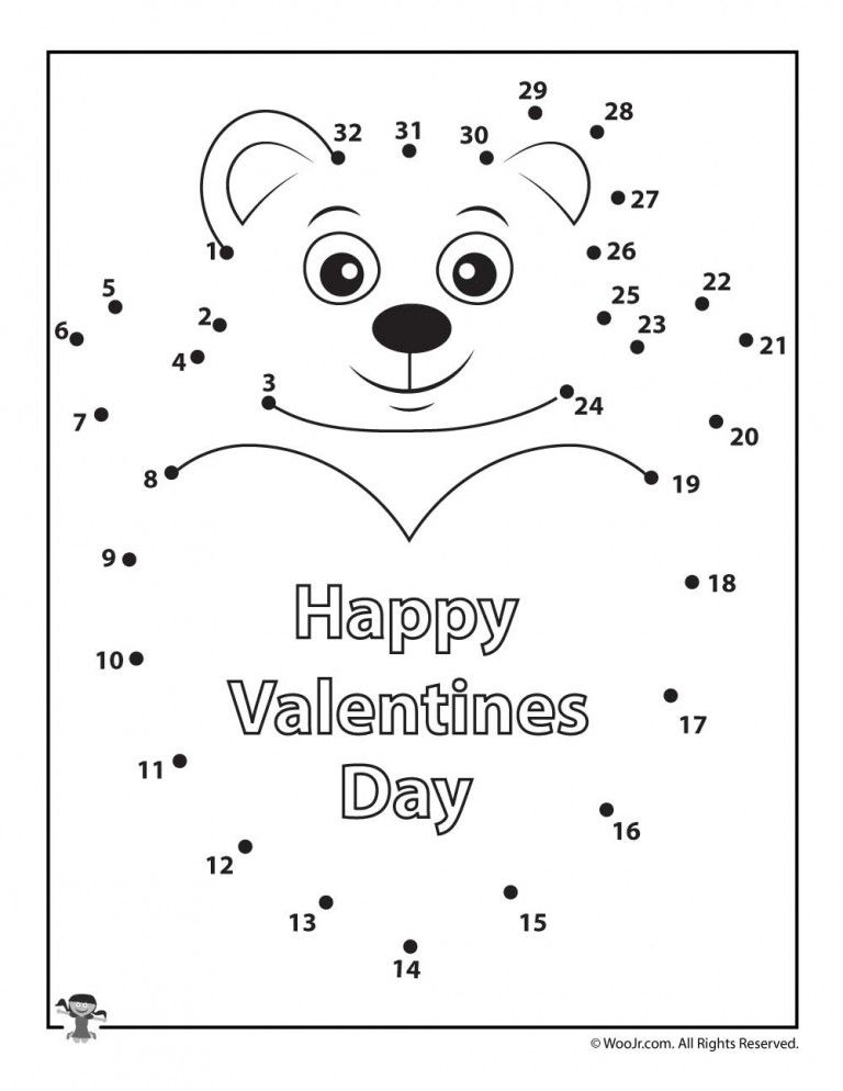 Valentine's Day Connect The Dots Printable