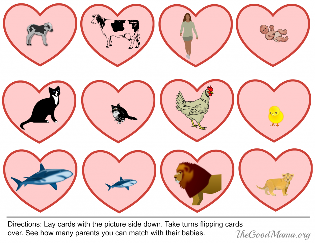 Valentine Matching Game Printable