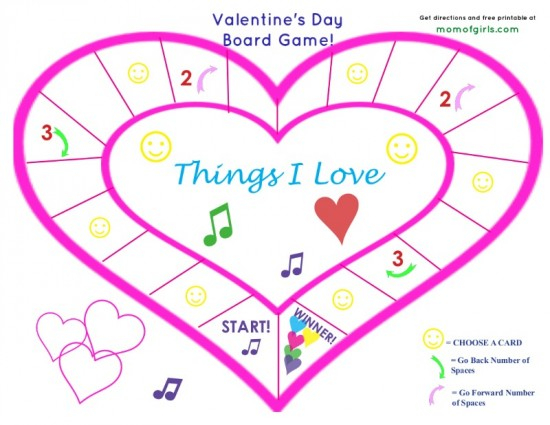 Valentine's Day Board Game Printable
