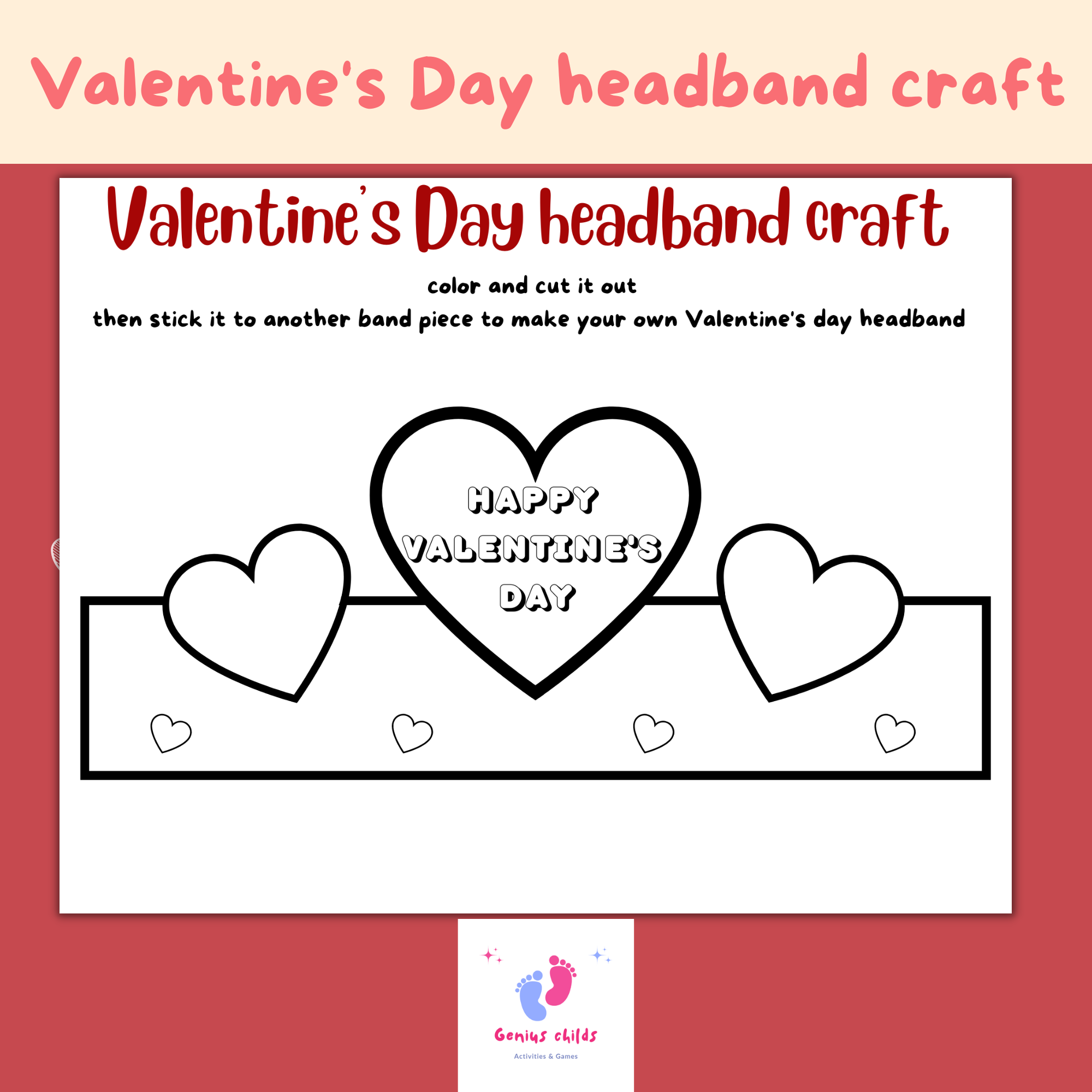 Valentines Day Headband Printable
