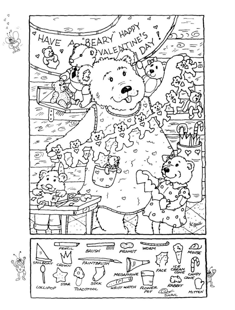 Valentines Day Hidden Pictures Printable