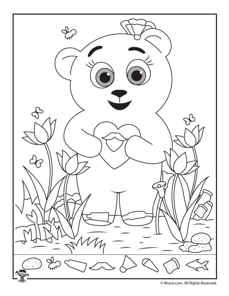 Valentines Day Hidden Pictures Printable