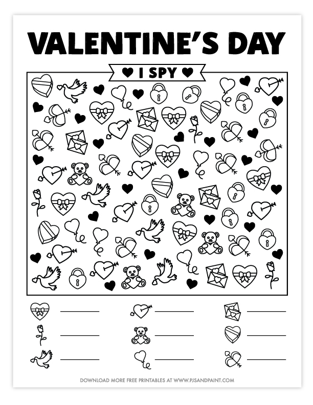 I Spy Valentines Printables