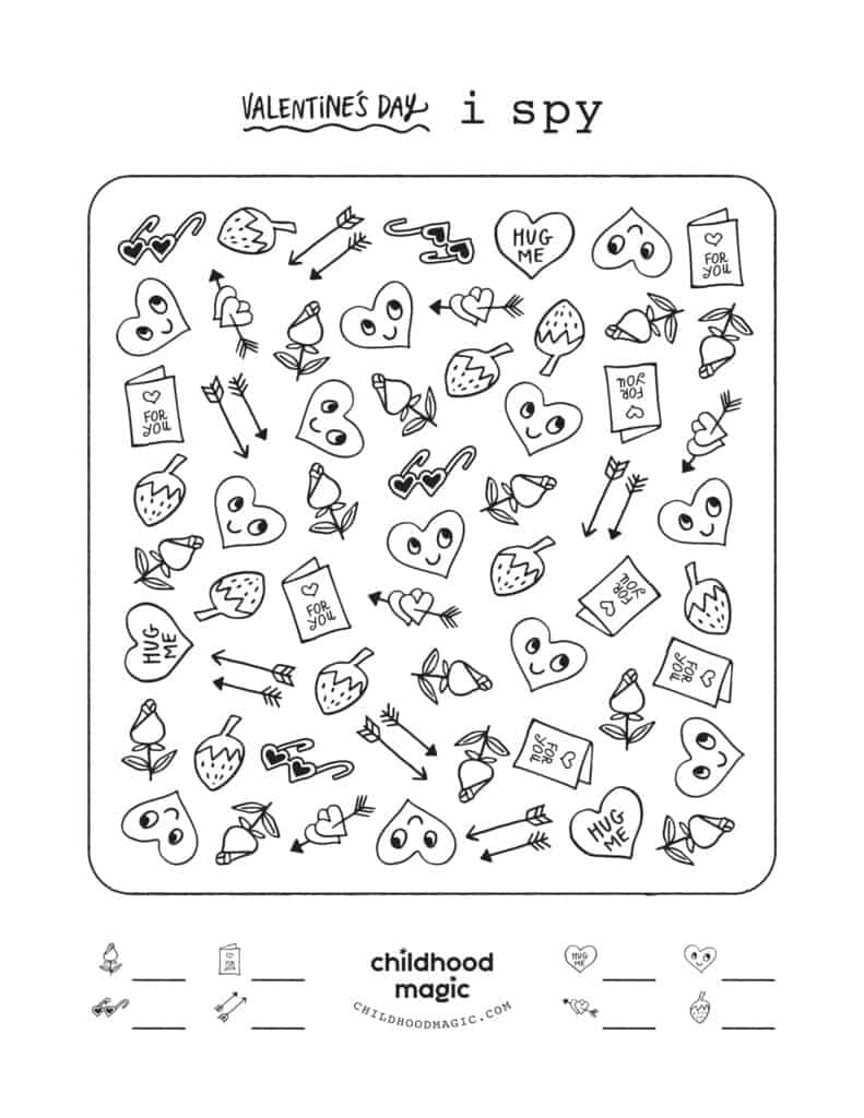 I Spy Valentines Printables