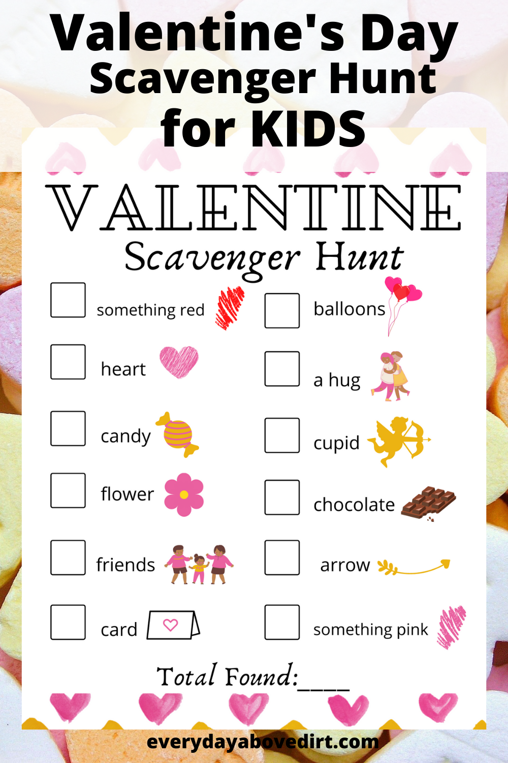 Valentine's Day Scavenger Hunt Printable