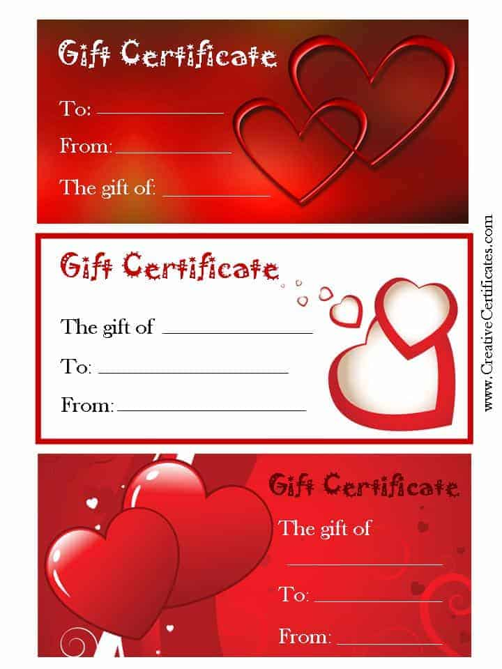 Valentine's Gift Cards Free Printable