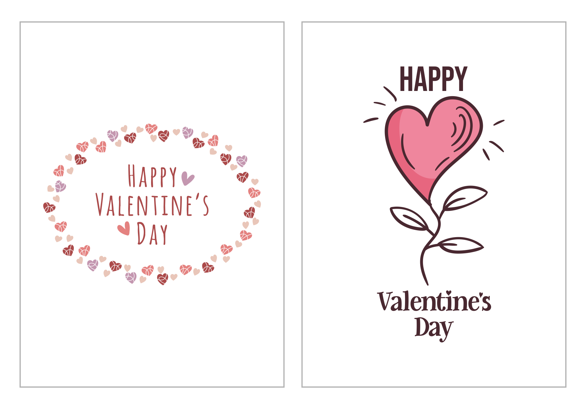 Valentine Card Template Printable