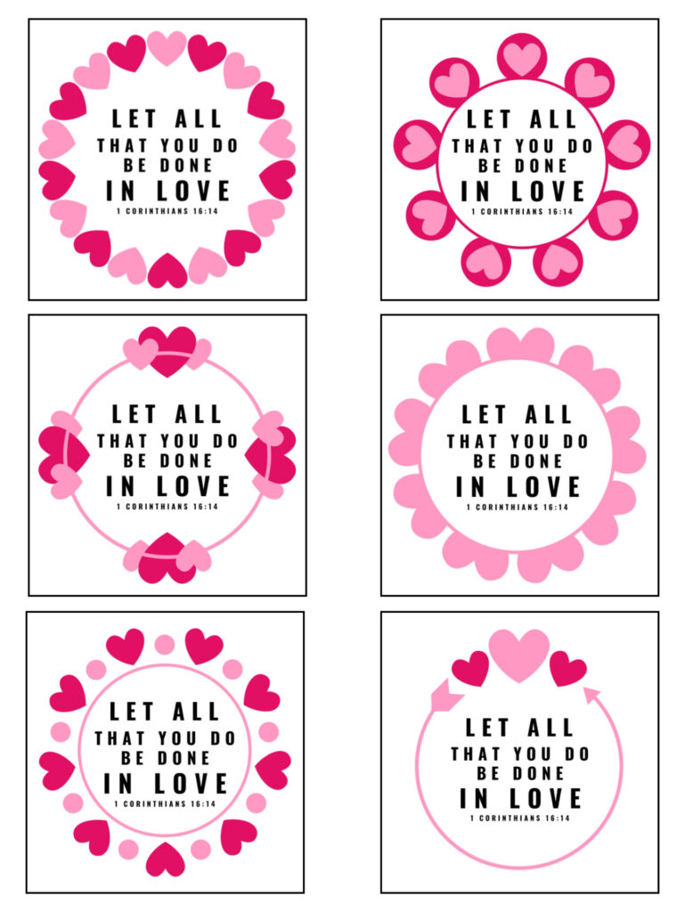 Free Printable Bible Verse Valentine Cards