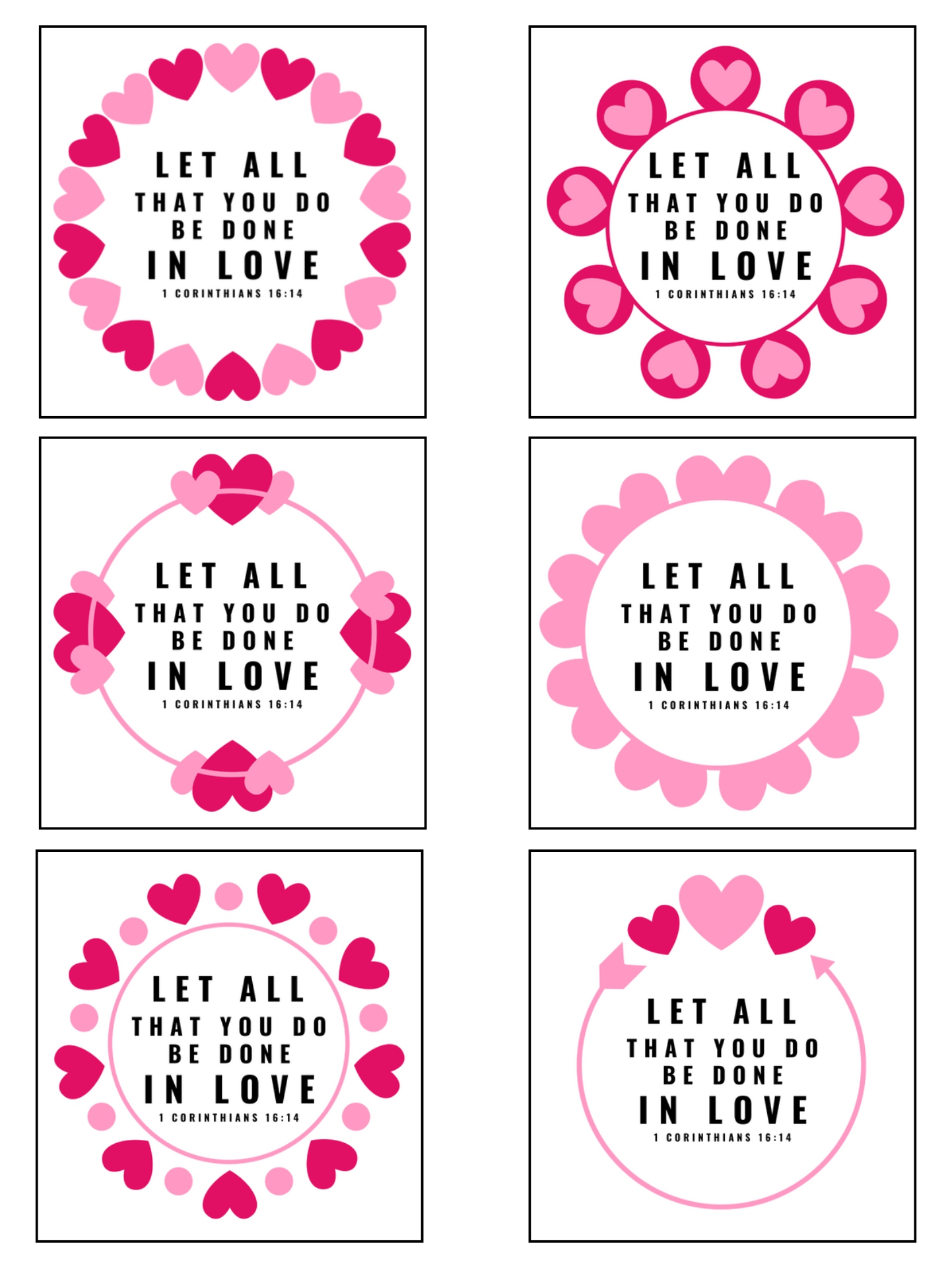 Free Printable Bible Verse Valentine Cards