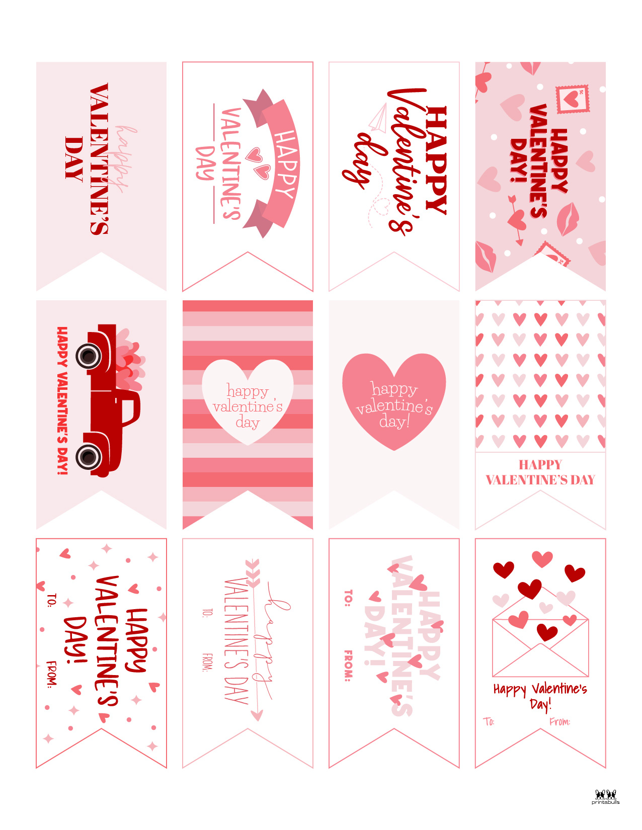 Printable Valentines Tags For Students