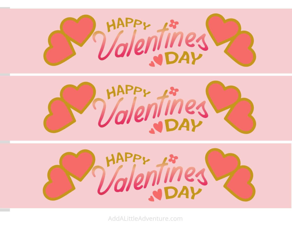 Free Printable Valentine's Day Water Bottle Labels
