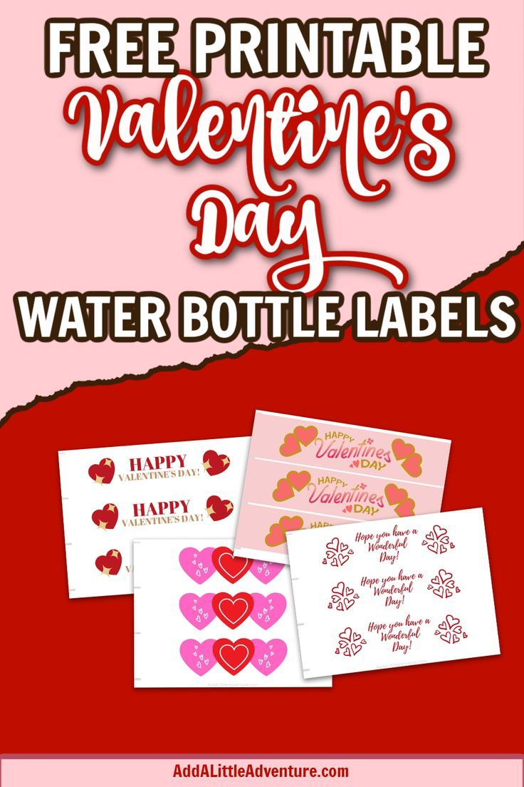 Free Printable Valentine Water Bottle Labels