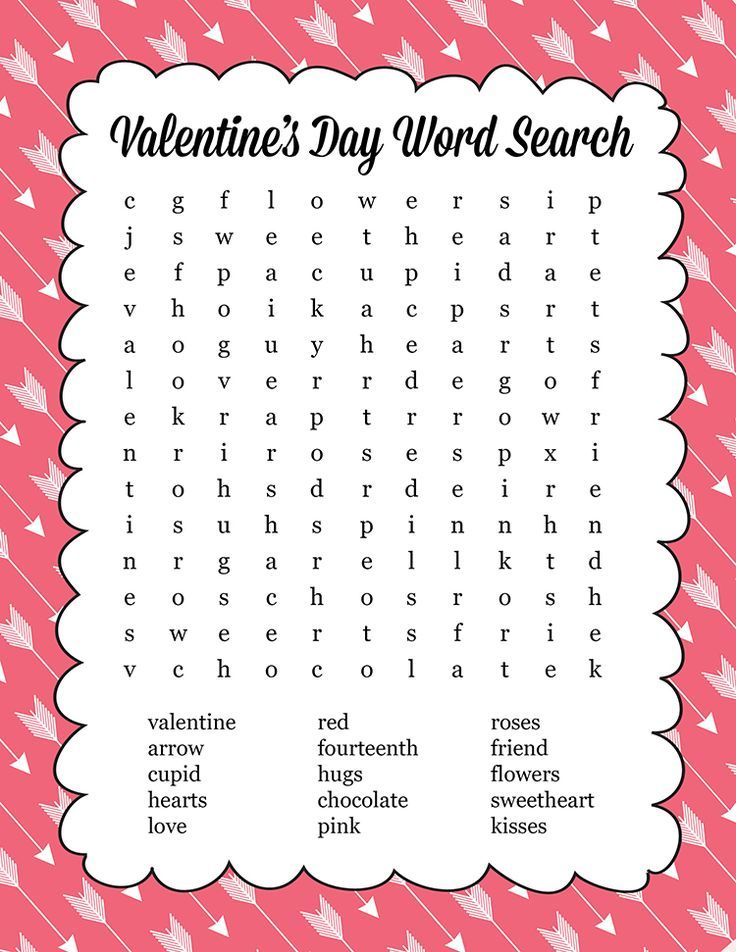 Valentine Word Searches Printable
