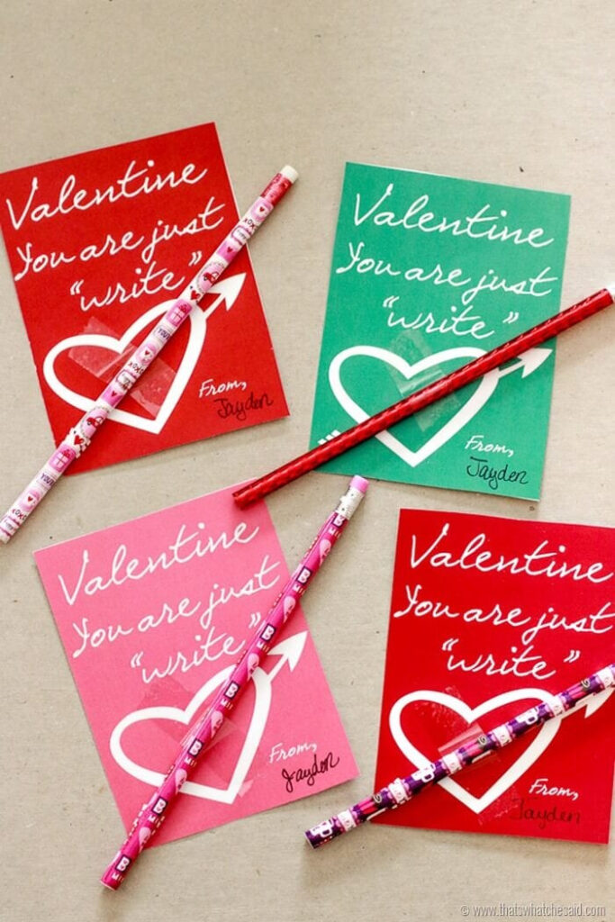 You're Just Write Valentine Printable