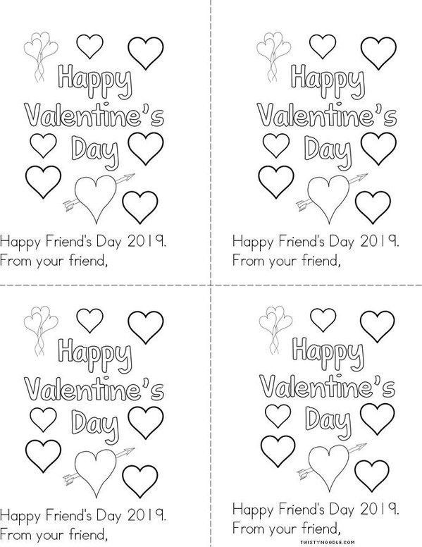 Valentine Mini Book Printable