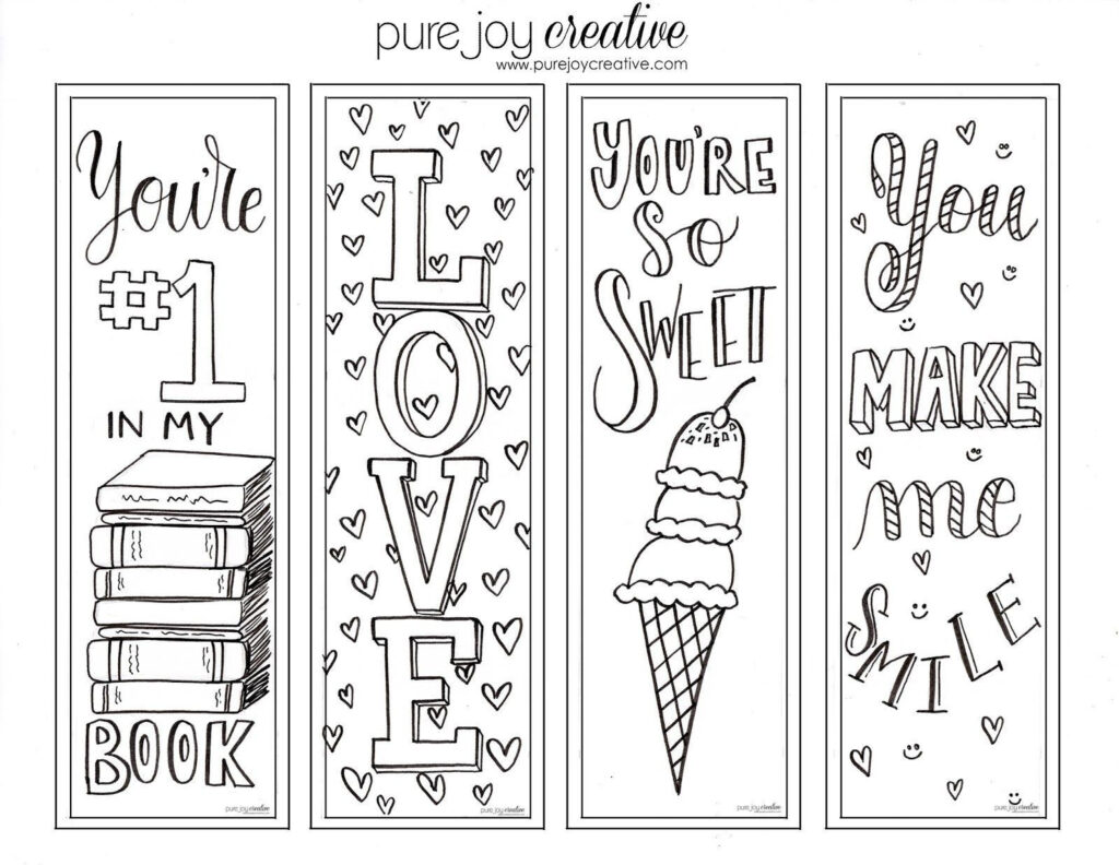 Valentine's Day Printable Bookmarks