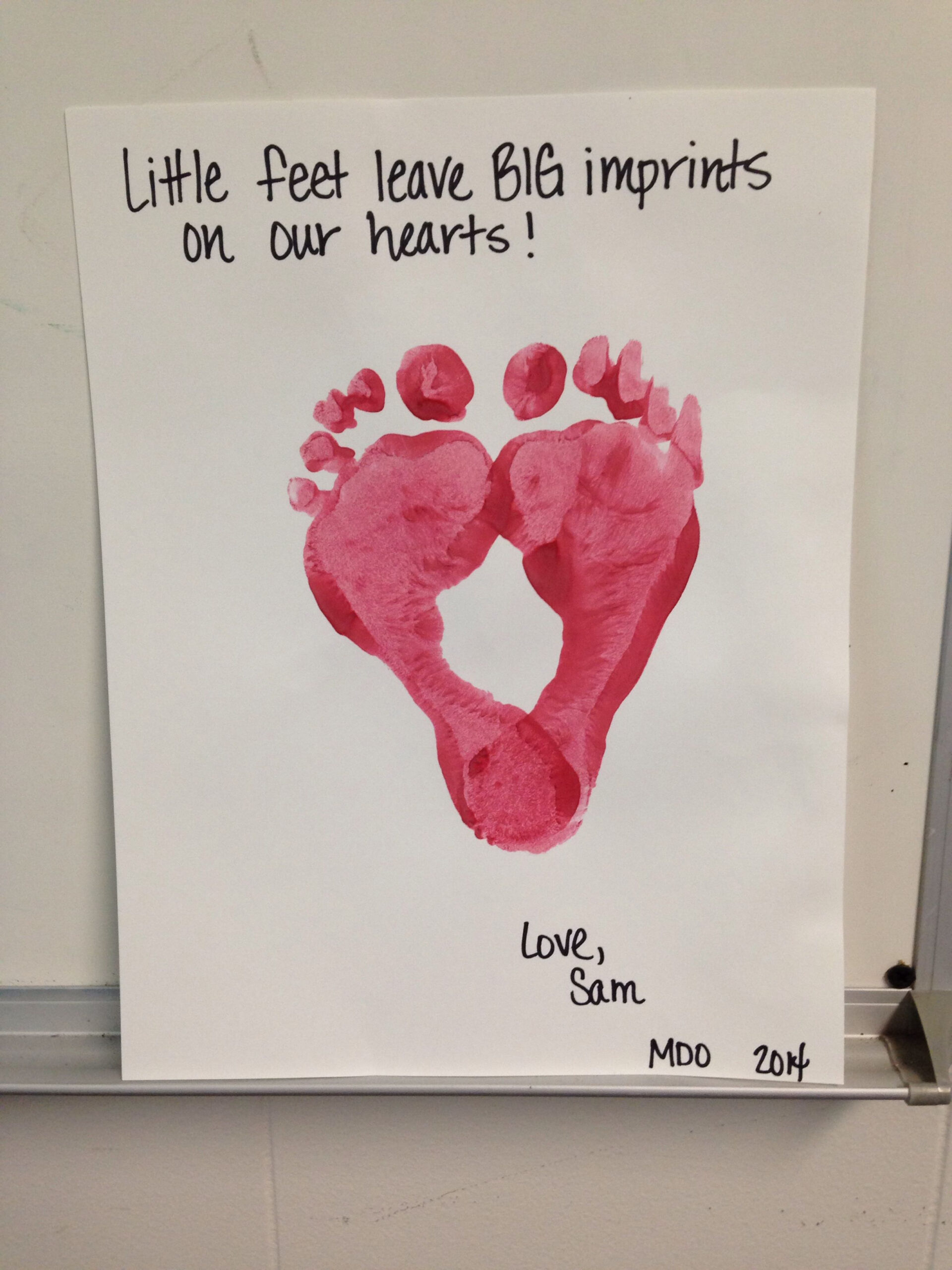 Baby Footprint Poem Printables Valentines Day
