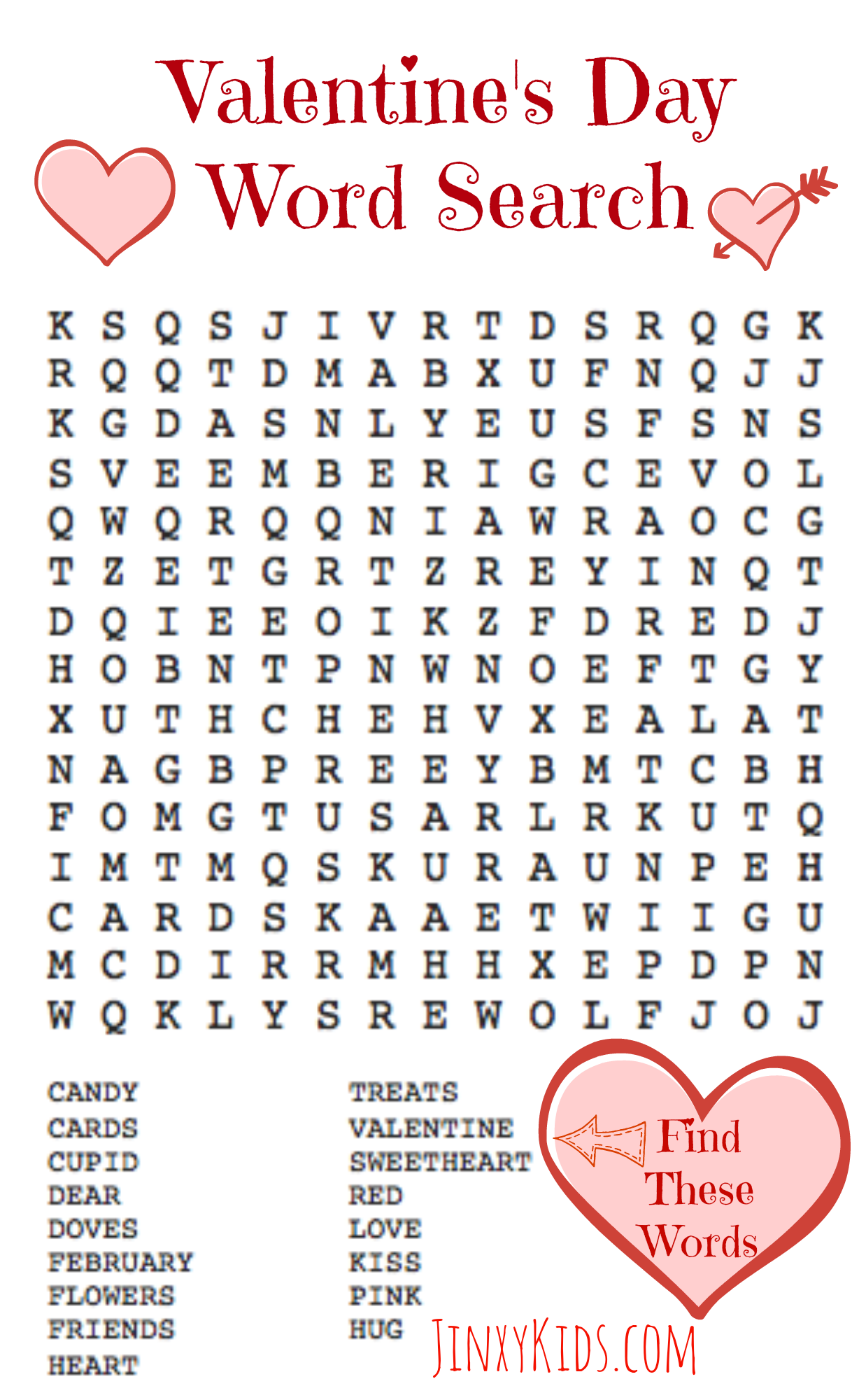 Free Printable Valentine Activity Sheets
