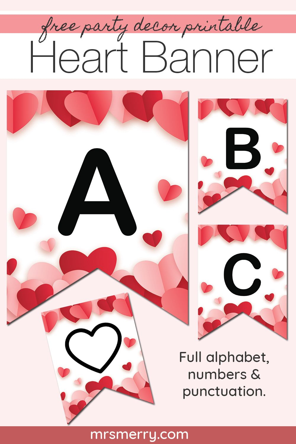Happy Valentines Day Banner Printable