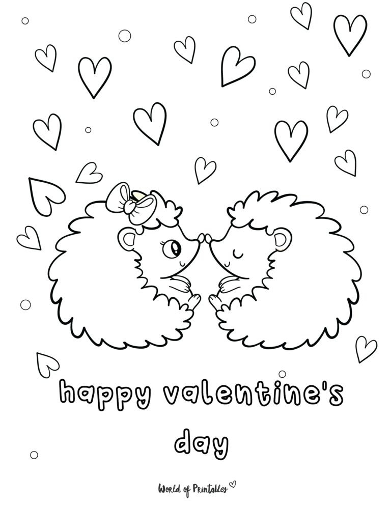 Printable Happy Valentines Day Coloring Pages