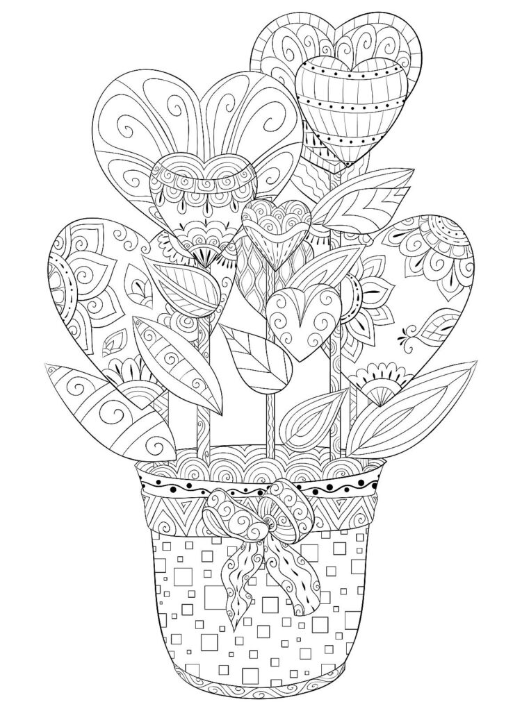 Valentines Coloring Pages For Adults Printable