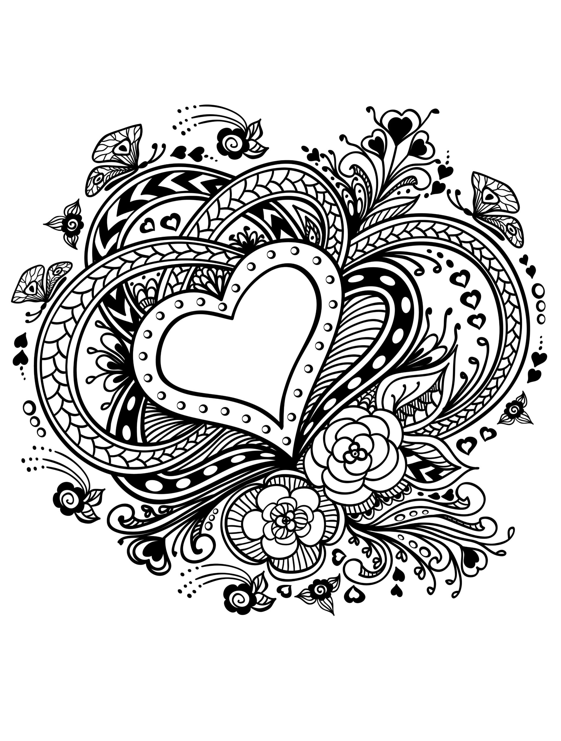Valentines Coloring Pages For Adults Printable