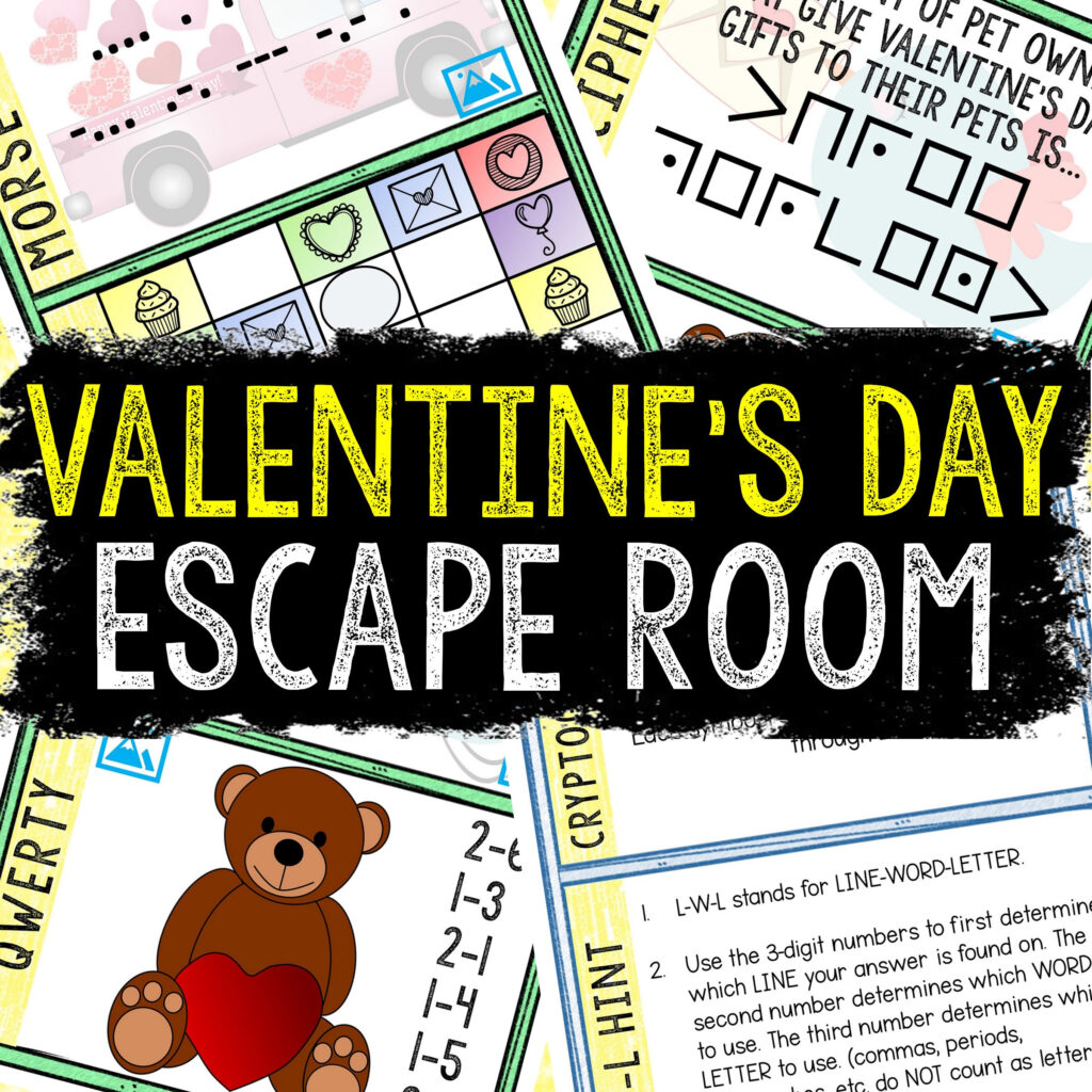Valentine's Day Escape Room Printable