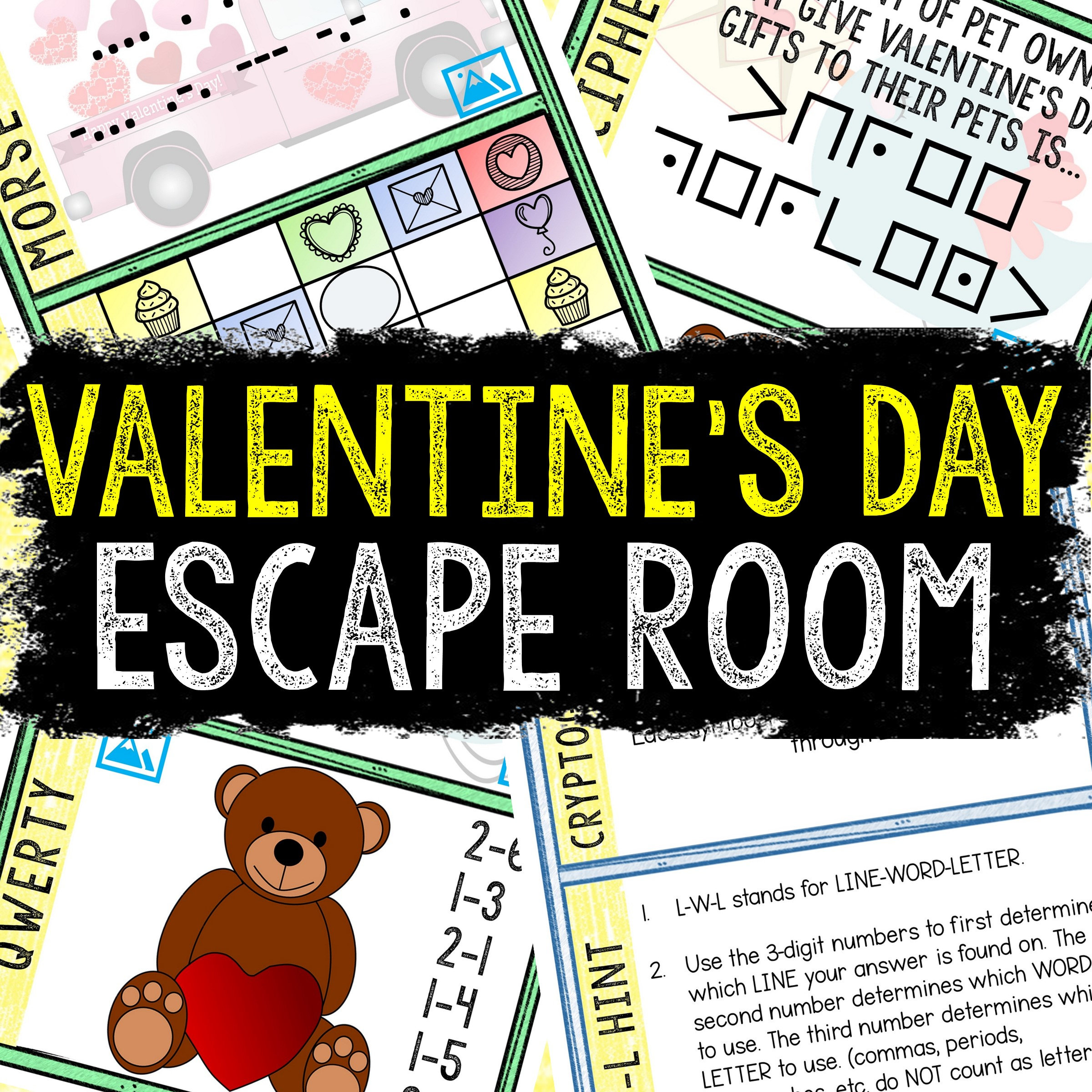 Valentine's Day Escape Room Printable
