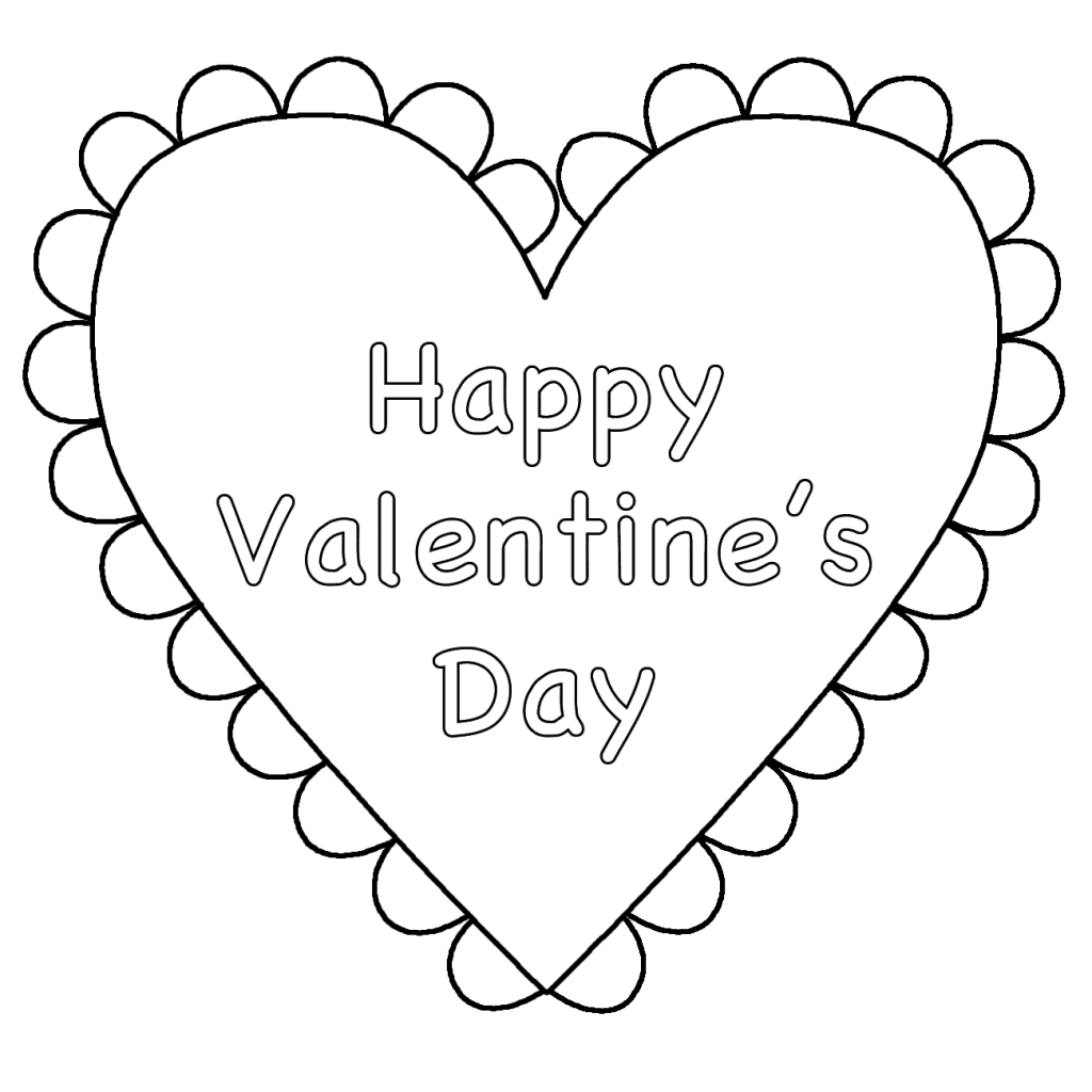 Free Printable Coloring Pages Valentine Heart