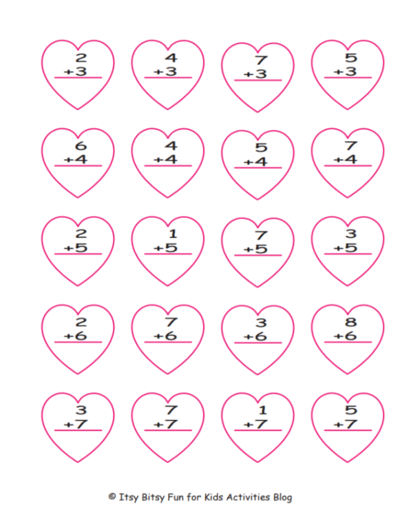 Free Printable Valentines Math Worksheets