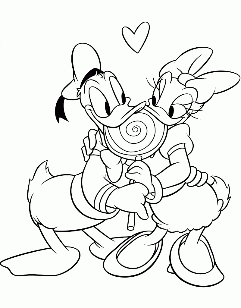 Printable Valentines Day Coloring Pages Disney