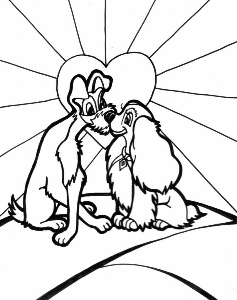 Disney Valentine Coloring Pages Free Printable